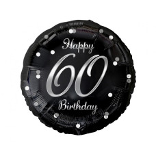 Balónik 1 kus GoDan Happy 60 Birthday - čierny/strieborný Preview