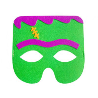 Plstená maska pre deti 18 x 17 cm Frankenstein GoDan Green Monster 