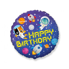 Balónik 1 kus GoDan Happy Birthday Space Preview