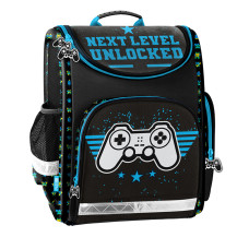 Školská taška 34 x 25 x 14 cm PASO Gaming - čierna/modrá Preview