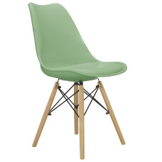 Jedálenská stolička s drevenými nohami s poduškou AGA MR2035Green - zelená Preview
