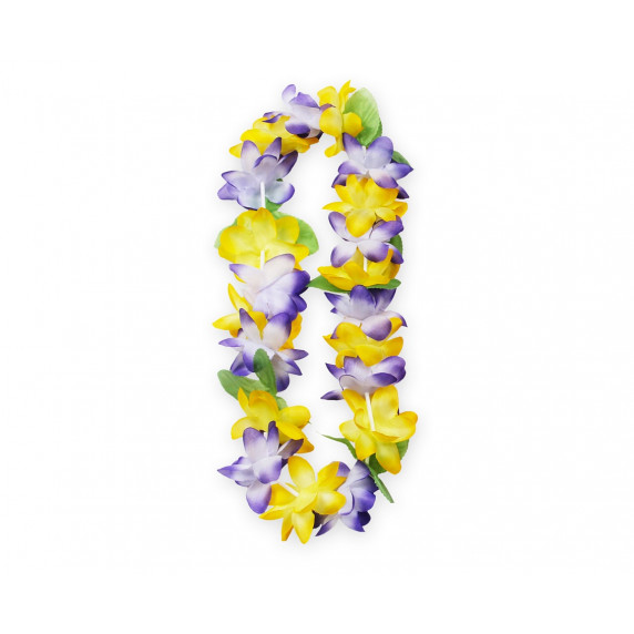 Hawaii náhrdelník - žltý/fialový - GoDan 