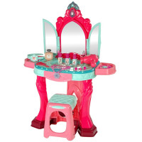 Detský toaletný stolík so stoličkou Inlea4Fun BEAUTY ANGEL - ružový 