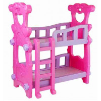 Poschodová postieľka pre bábiky Inlea4Fun SWEET BABY - ružová 