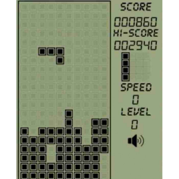 Elektronická hra Tetris BRICK GAME - žltá