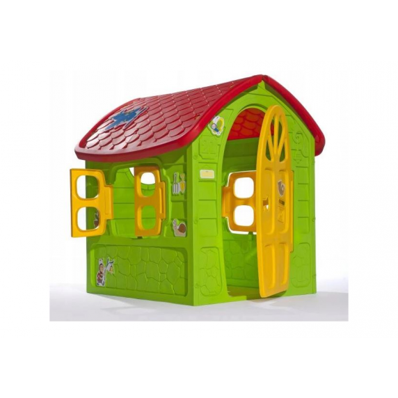 Záhradný domček Inlea4Fun My First Playhouse 5075 - zelený/červený