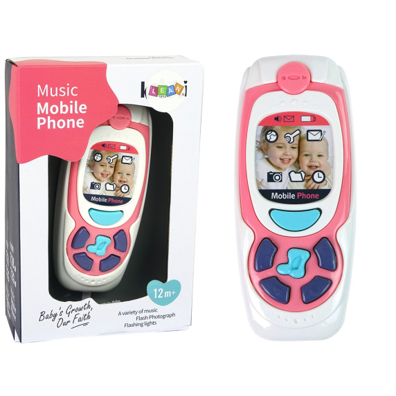 Interaktívny detský mobilný telefón Inlea4Fun - ružový