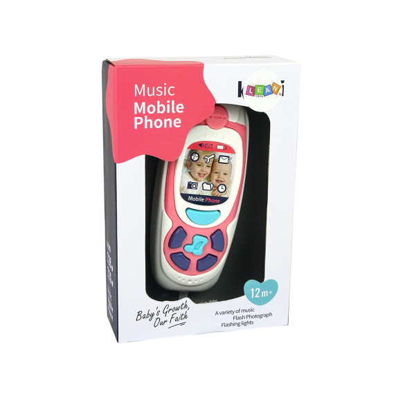 Interaktívny detský mobilný telefón Inlea4Fun - ružový