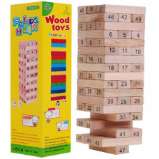 Inlea4Fun Wood Toys Jenga drevená spoločenská hra Preview
