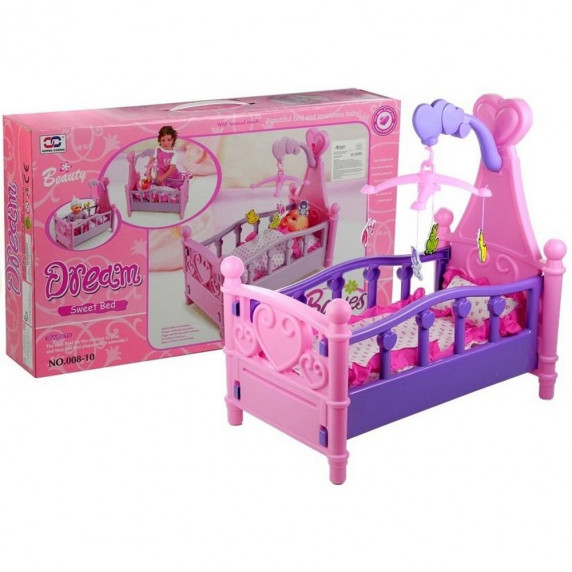 Inlea4Fun SWEET BED Postieľka pre bábiky - ružová