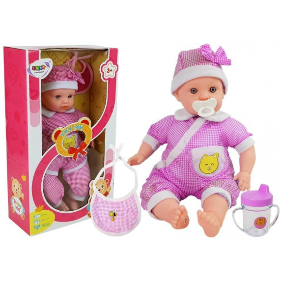 Detská bábika-bábätko 45 cm Inlea4Fun BABY KID  - ružové