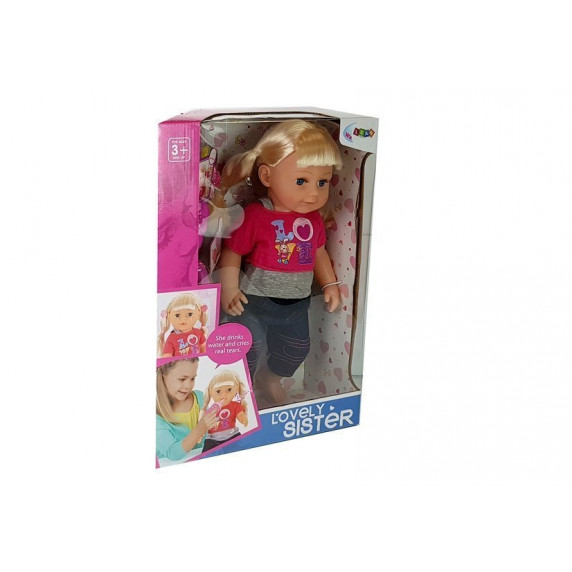 Detská interaktívna bábika 45 cm Inlea4Fun LOVELY SISTER s doplnkami