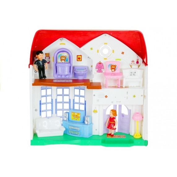 Detský rozkladací domček s nábytkom Inlea4Fun HAPPY FAMILY