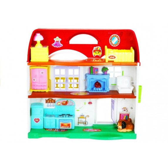 Detský rozkladací domček s nábytkom Inlea4Fun HAPPY FAMILY