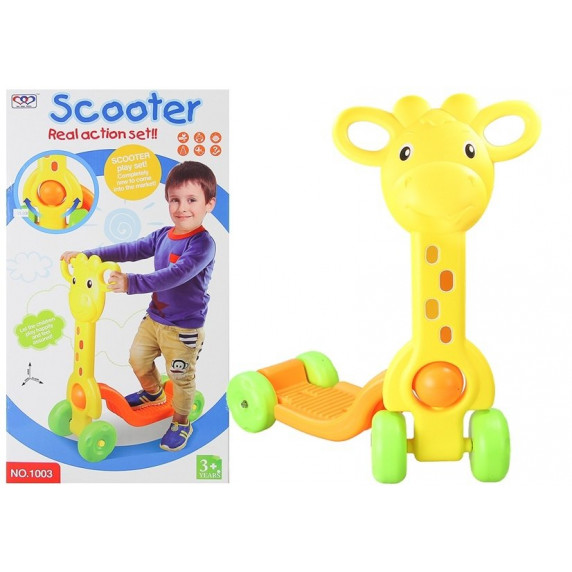 Detská kolobežka Inlea4Fun SCOOTER -  žirafa