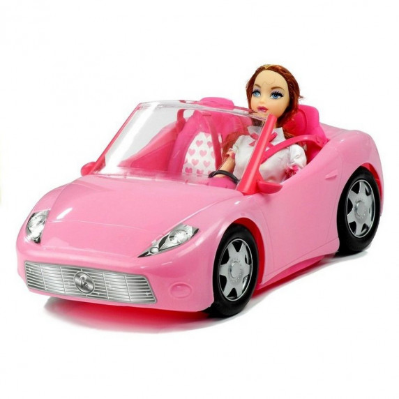Ružové autíčko kabriolet s bábikou Inlea4Fun BEAUTY