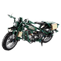 Stavebnica vojenská motorka Inlea4Fun DETECH 550 ks 