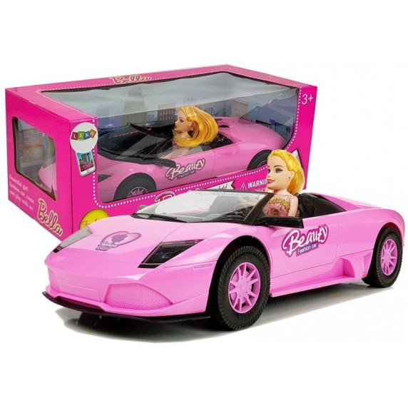 Detský kabriolet s bábikou Bella Inlea4Fun - svetloružový