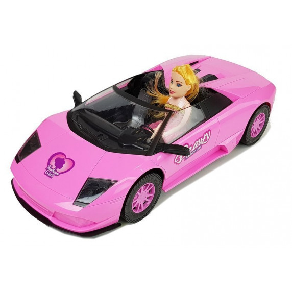 Detský kabriolet s bábikou Bella Inlea4Fun - svetloružový