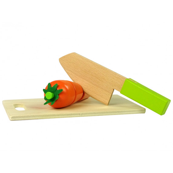 Drevená zelenina a ovocie na krájanie s príslušenstvom - magnetky Inlea4Fun