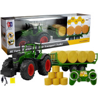 Traktor na diaľkové ovládanie RC s balíkmi slamy Inlea4Fun RC FARM TRAKTOR 