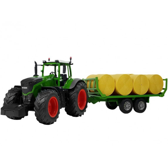 RC Traktor na diaľkové ovládanie s balíkmi slamy Inlea4Fun RC FARM TRAKTOR
