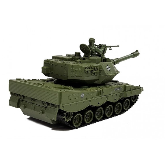 Inlea4Fun RC COMBAT ZONE Tank na diaľkové ovládanie 1:28 - zelený