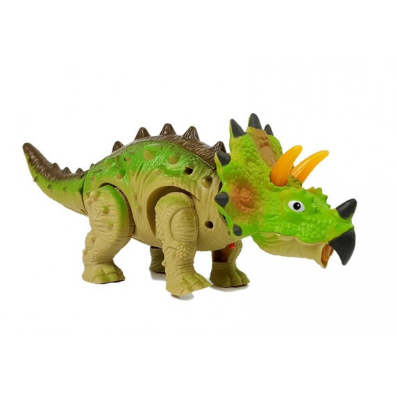 Dinosaurus figúrka na batérie - Triceratops Inlea4Fun - zelený