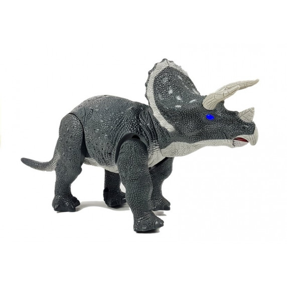 Dinosaurus figúrka na batérie - Triceratops Inlea4Fun - sivá 