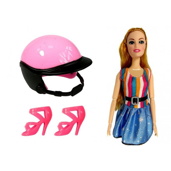 Ružový skúter s bábikou FASHION MOTORCYCLE Inlea4Fun