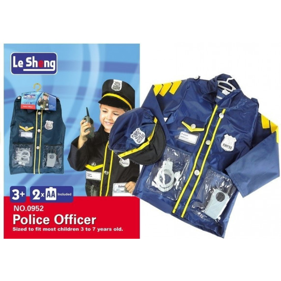 Detský kostým Policajt s príslušenstvom Inlea4Fun POLICE OFFICER