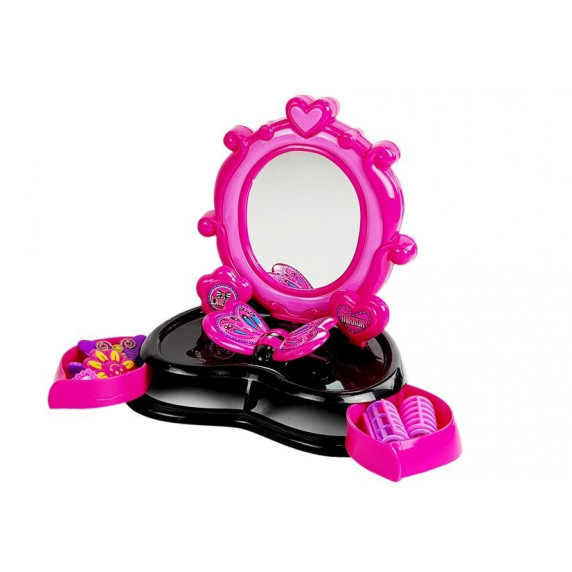 Kozmetické zrkadlo ružovo - čierne Inlea4Fun DRESSING TABLE 