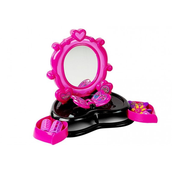 Kozmetické zrkadlo ružovo - čierne Inlea4Fun DRESSING TABLE 