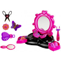 Kozmetické zrkadlo ružovo - čierne Inlea4Fun DRESSING TABLE  