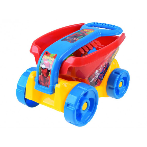 Detský vozík do pieskoviska s príslušenstvom Inlea4Fun - Spiderman