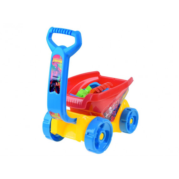Detský vozík do pieskoviska s príslušenstvom Inlea4Fun - Spiderman