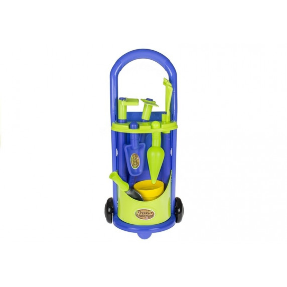 Záhradný vozík s náradím na kolieskach pre deti Inlea4Fun LITTLE GARDENERS
