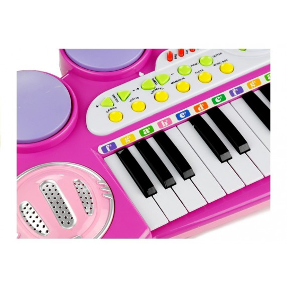 Detské elektronické klávesy Inlea4Fun LET THE CHILD - ružové