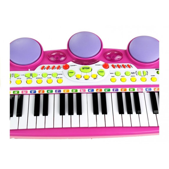 Detské elektronické klávesy Inlea4Fun LET THE CHILD - ružové