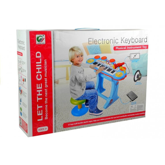 Detské elektronické klávesy Inlea4Fun LET THE CHILD - modré