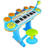 Detské elektronické klávesy Inlea4Fun LET THE CHILD - modré 