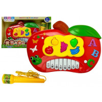 Detské elektronické klávesy Inlea4Fun MUSIC PIANO - Jablko 