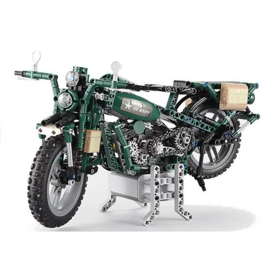 Stavebnica vojenská motorka Inlea4Fun DETECH 550 ks