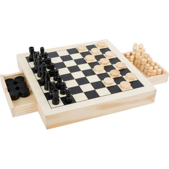 Spoločenská hra 2 v 1 šachy + dáma Small Foot