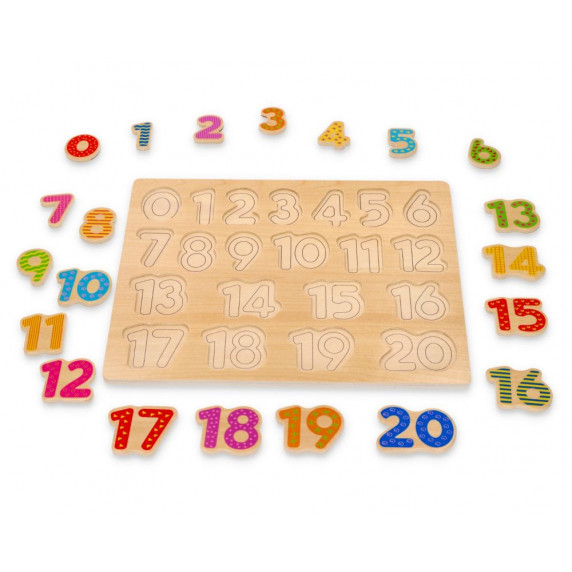 Drevené puzzle Lelin L20001 - čísla