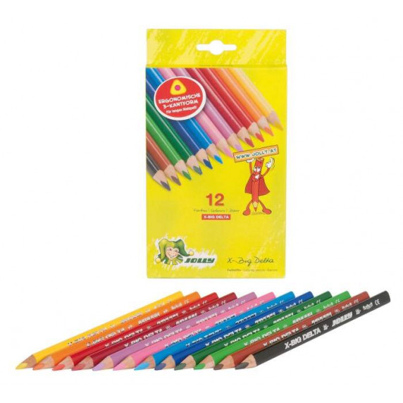 Farebné ceruzky JOLLY X-Big 12 kusov