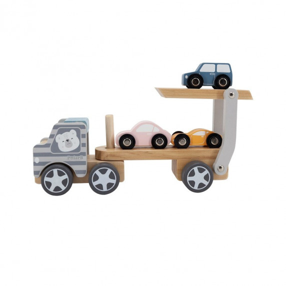 Drevený kamión - odťahovka s autíčkami Viga