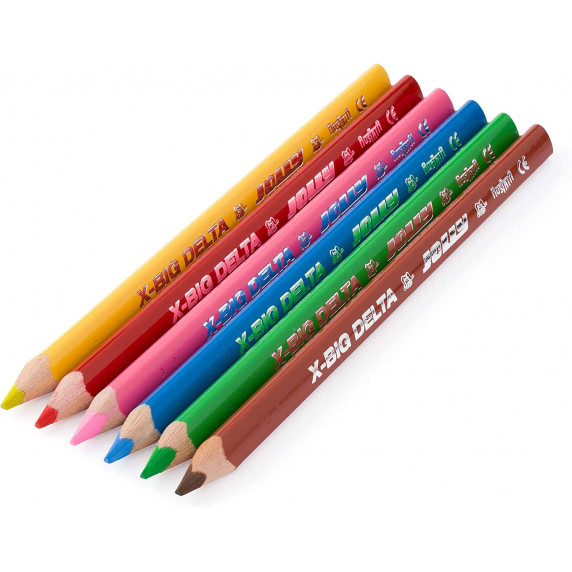 Farebné ceruzky JOLLY X-Big Delta 6 kusov