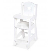Jedálenská stolička pre bábiky MELISSA&DOUG - biela 