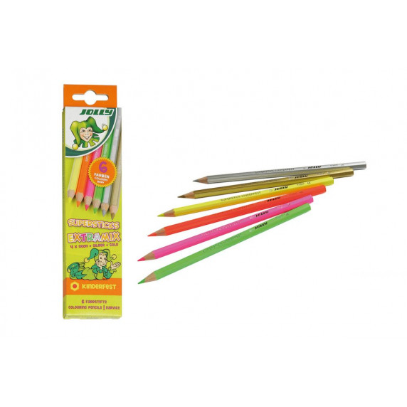 Farebné ceruzky JOLLY Superstick Extramix 6 kusov